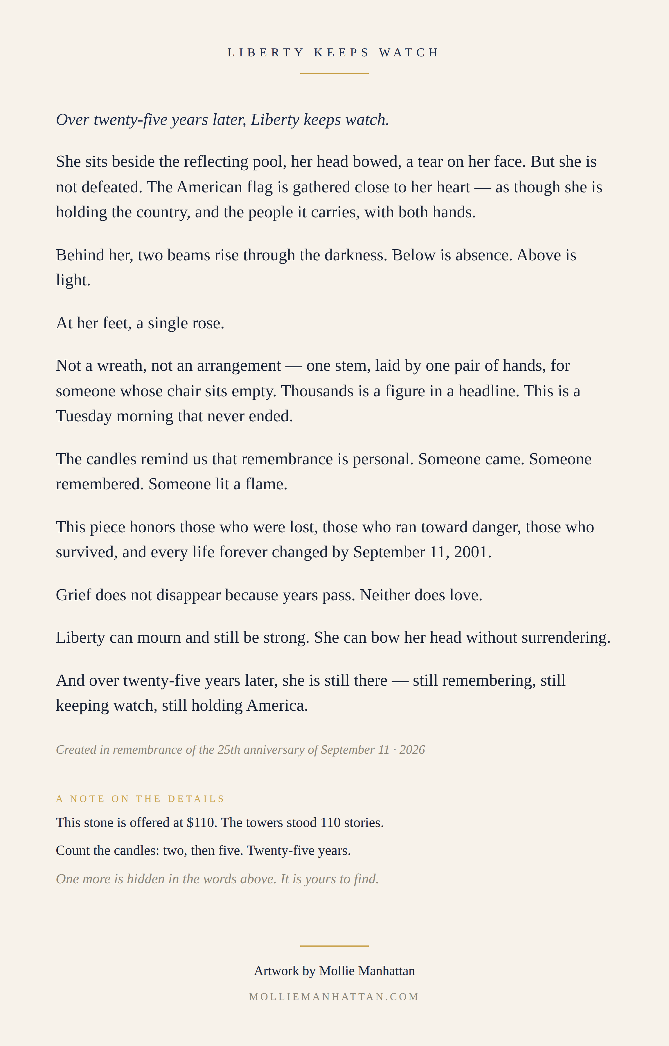 Liberty Keeps Watch story card